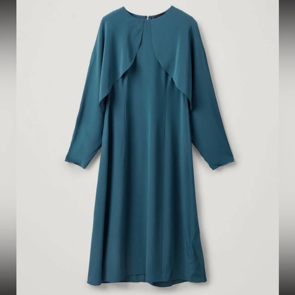 $250 NWT COS Silk Dress With Open Sleeves Party - Picture 2 of 8